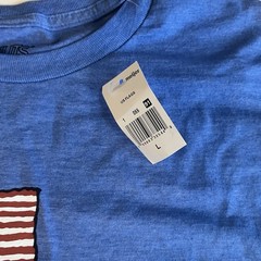 NWT Peanuts x Hybrid Apparel Men’s Size L USA T-Shirt Blue Snoopy Woodstock