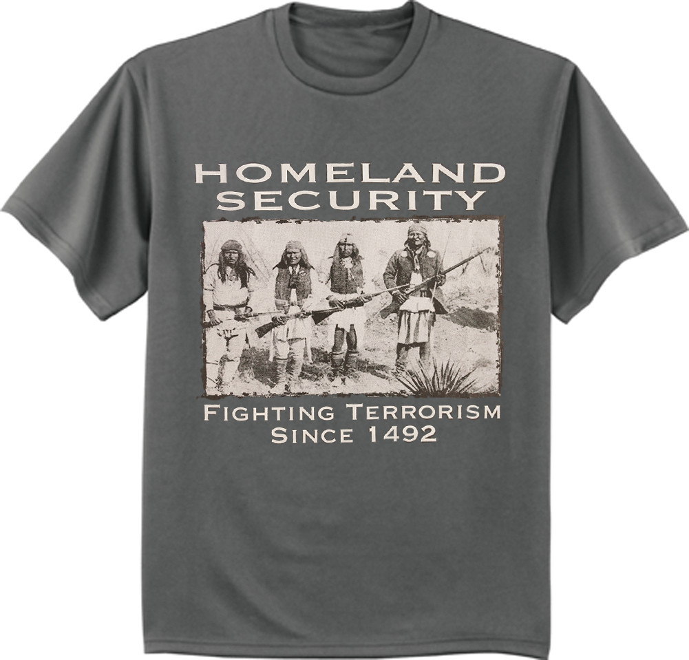 Big and Tall t-shirt Native American Homeland Indian homeland security mens tee gallery