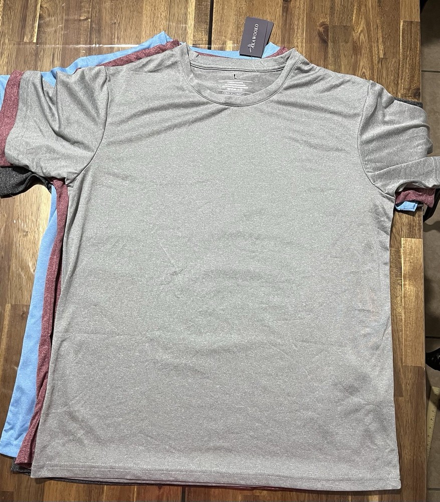 Akawooko, 4 Men’s Shirts, Breathable Material, New, (A-1008)