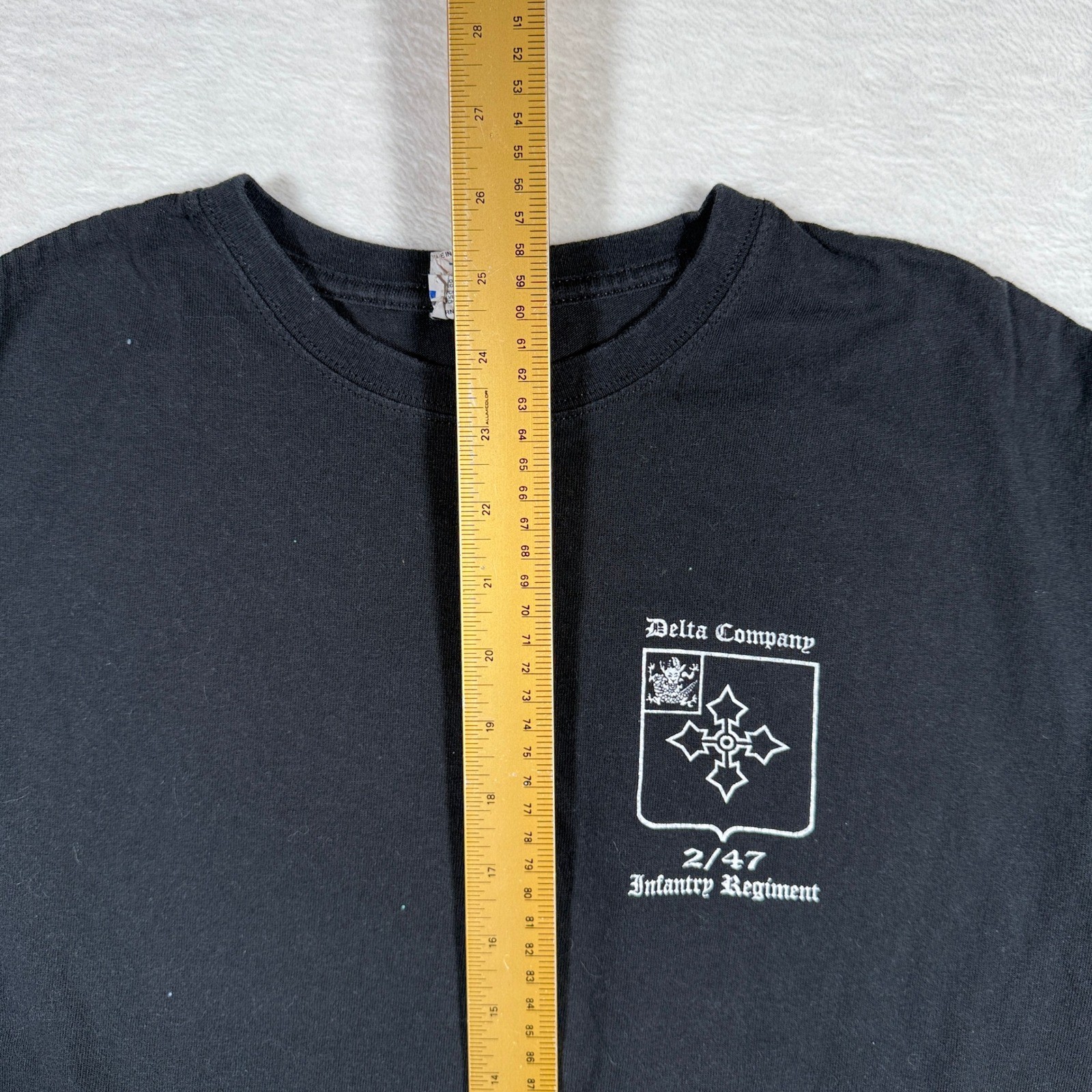 Delta Company 2/47 Infantry Regiment Ft Benning Reapers Graphic Tee Black M gallery