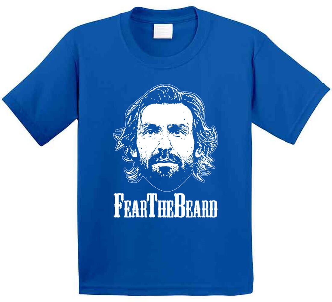 Andrea Pirlo Fear The Beard Italia Italy Azzuri T Shirt gallery