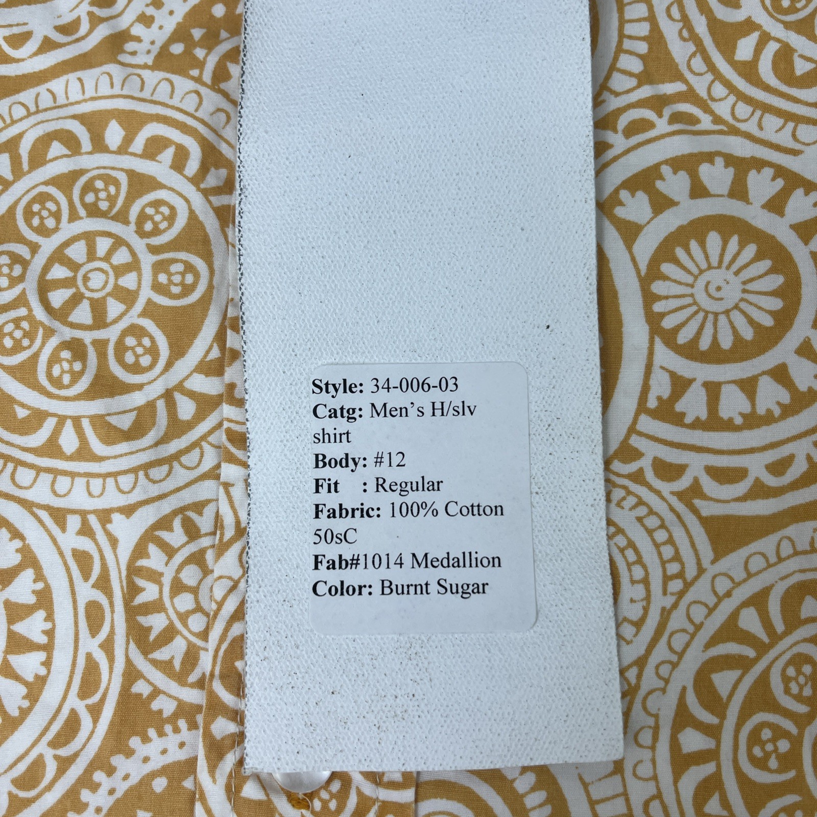 NWT Fisherman's Cove Aztec Men's L Yellow Burnt Sugar Short Sleeve Free Shipping gallery
