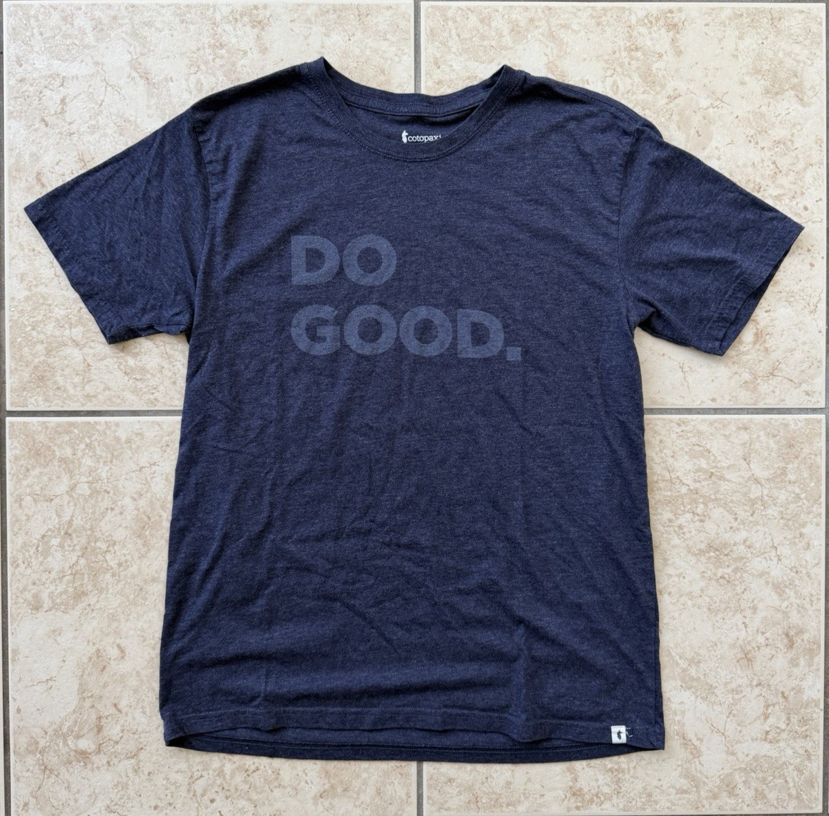 Cotopaxi Men’s Do Good Travel Short Sleeve Medium Blue Climbing Work Eco T-Shirt