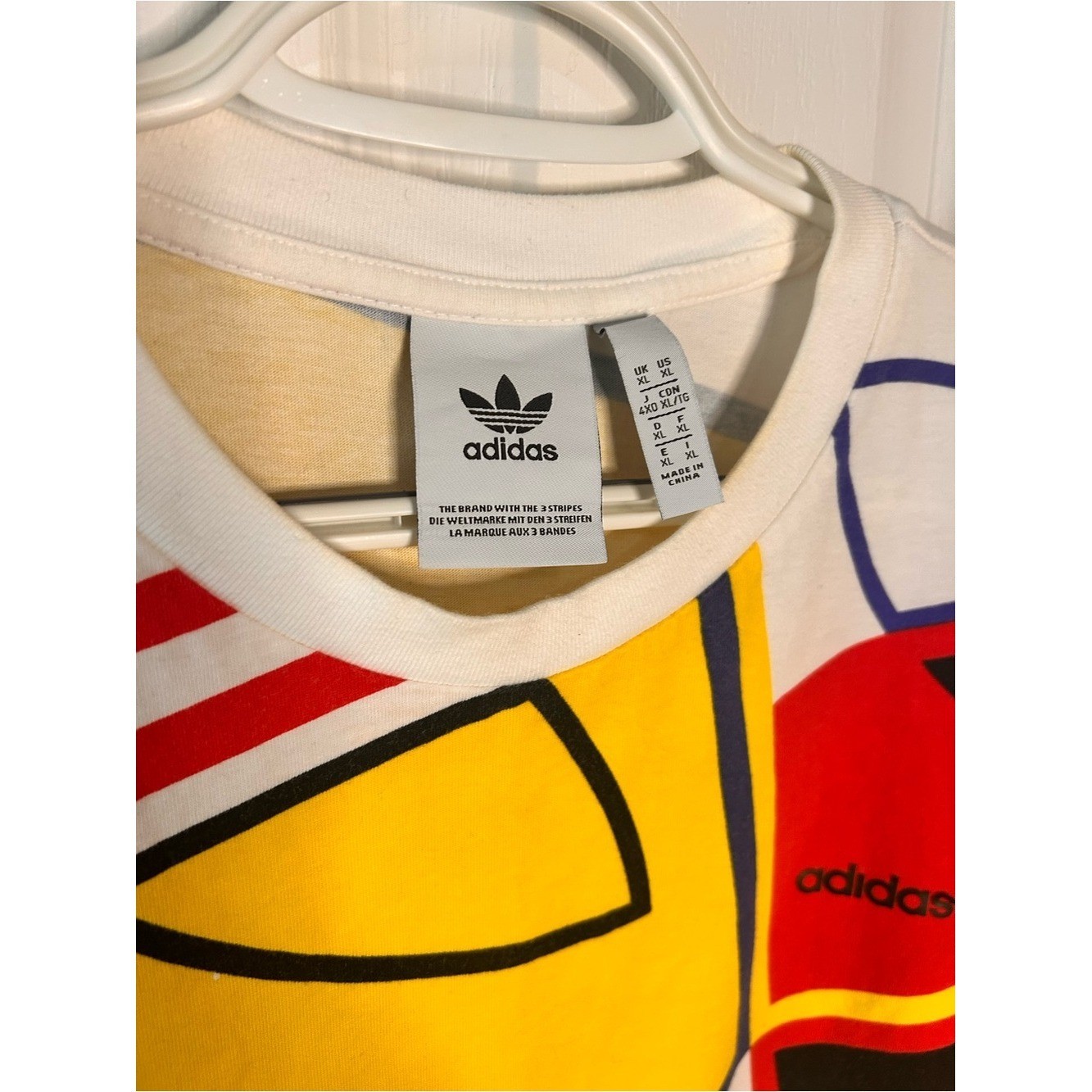 Adidas T-Shirt Men's XL Originals Logo Play Trefoil Short Sleeve Geometric gallery