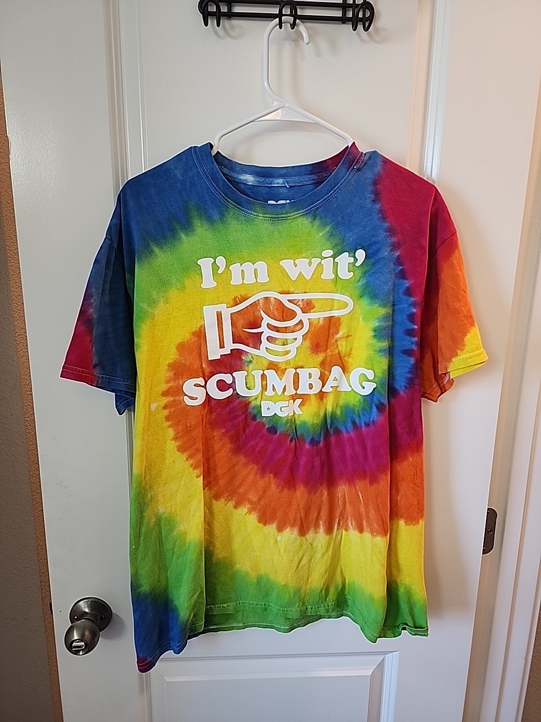 DGK I’m Wit’ Scumbag Tie-Dye T-Shirt Size M Medium HTF Rare