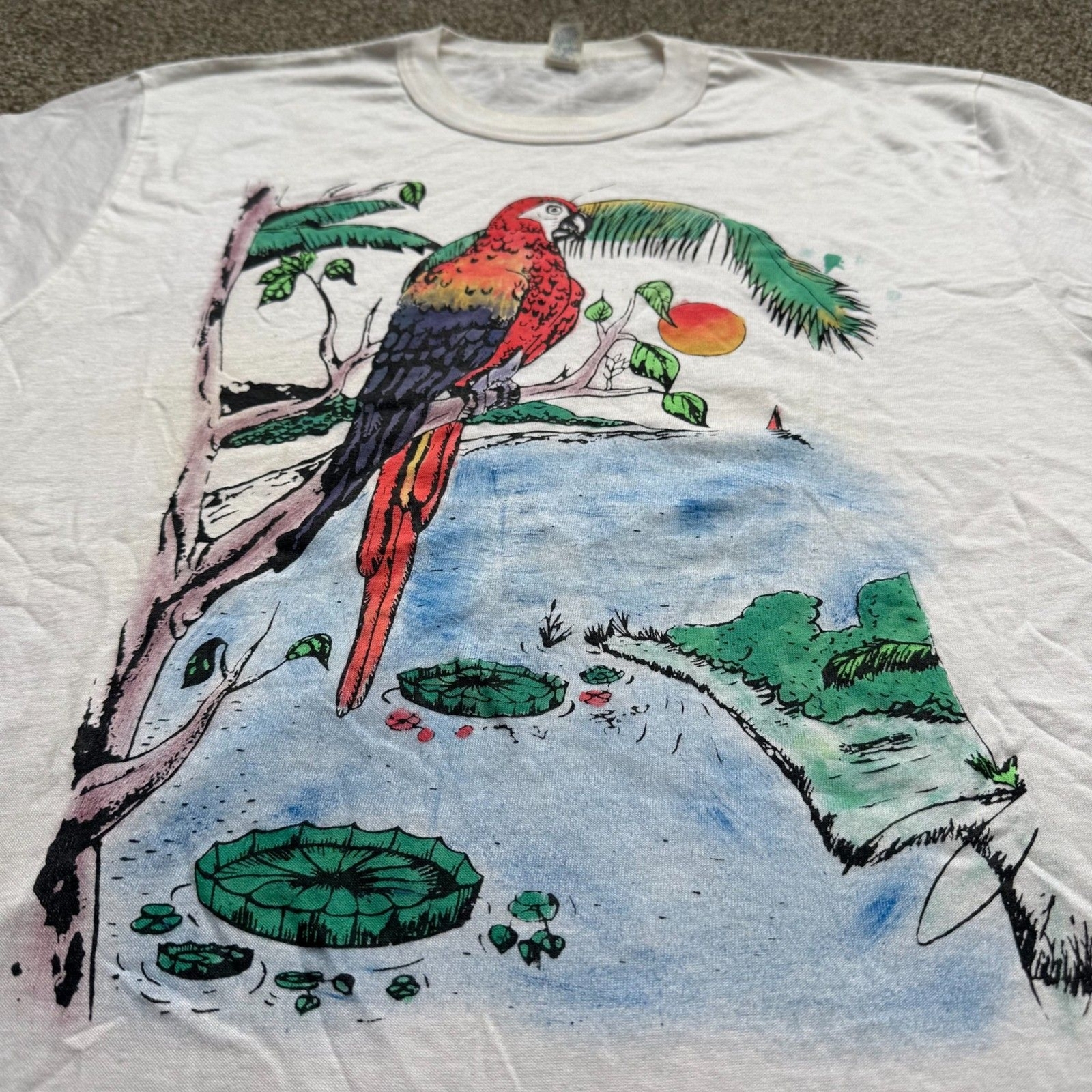 VINTAGE HERING PENTEADO PARROT BIRD SINGLE STITCH T-SHIRT XG gallery