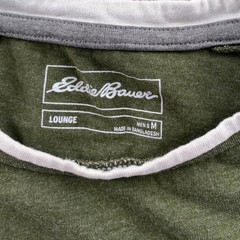 Eddie Bauer Men’s Lounge T-Shirt Medium Green Short Sleeve Crewneck Casual Tee