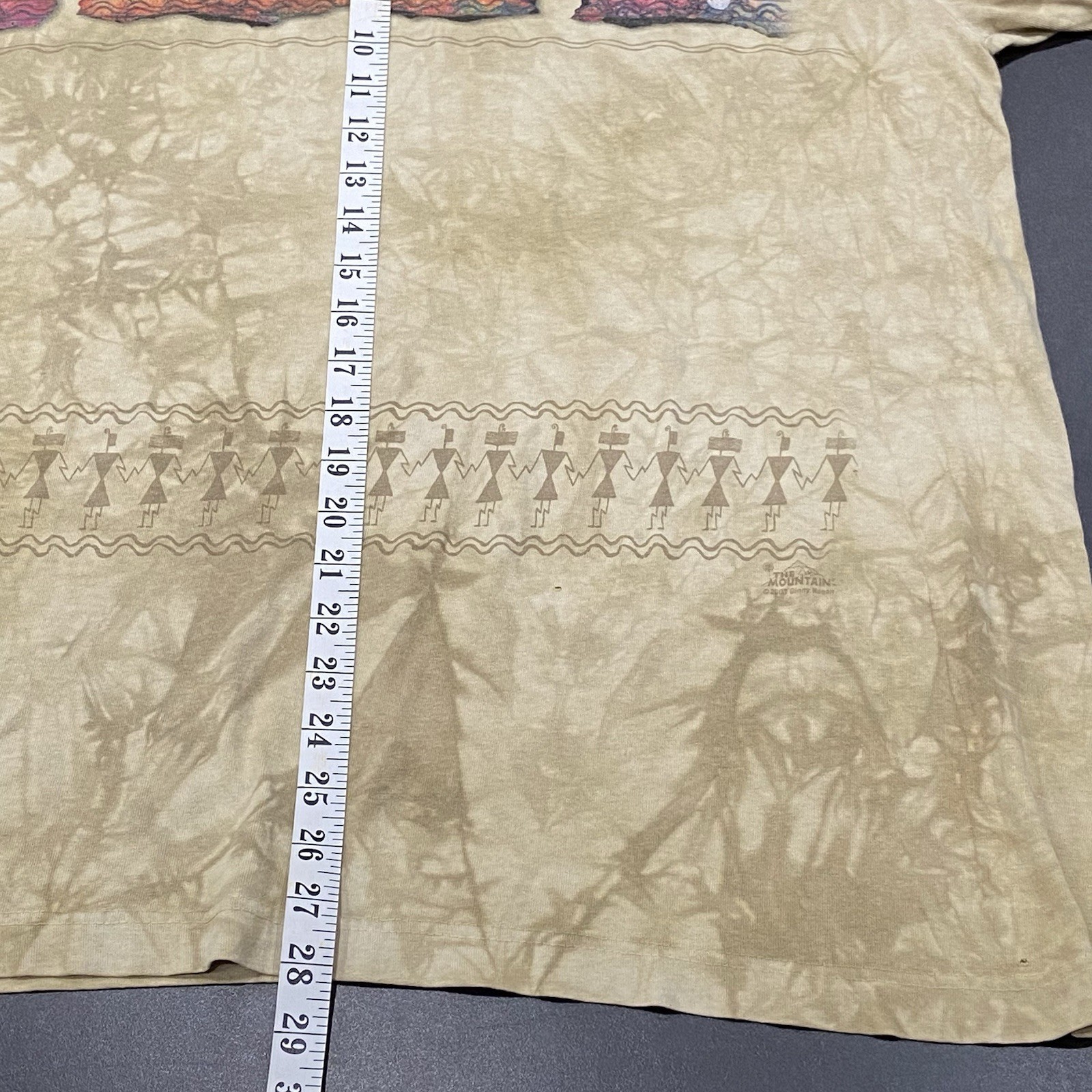 Vintage The Mountain T Shirt Large Leather Tag Grand Canyon Tribal USA Y2K Rare gallery