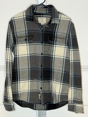 American Eagle Outfitters Button Front Plaid Shacket Medium Multi-colored 2016