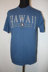Vtg SofTee TeeJays Single Stitch Blue T-Shirt Sz L Sailing Kauai Hawaii USA Made