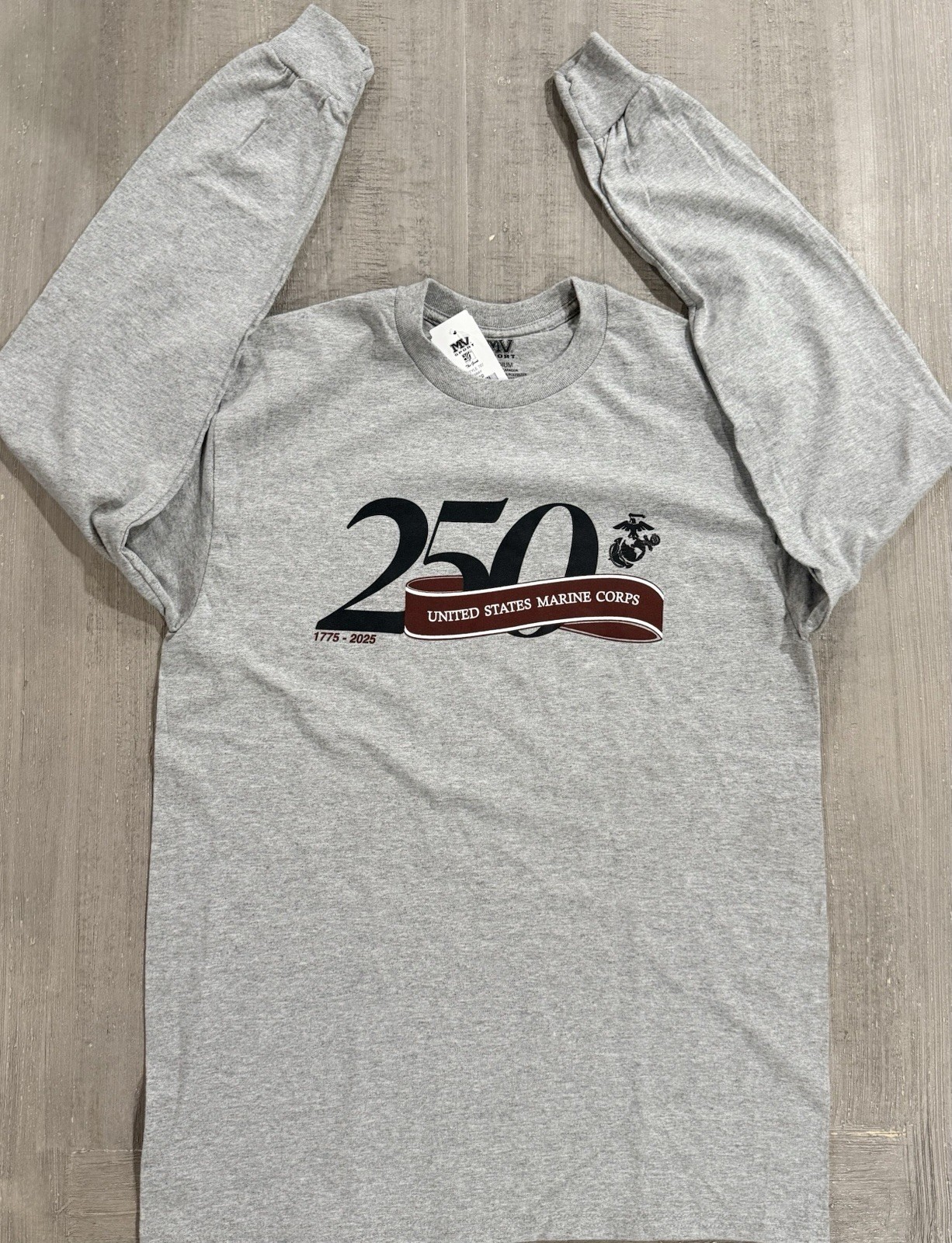 UNITED STATES MARINE CORPS USMC “250th Anniversary” Long Sleeve T-Shirt - Sz XXL gallery