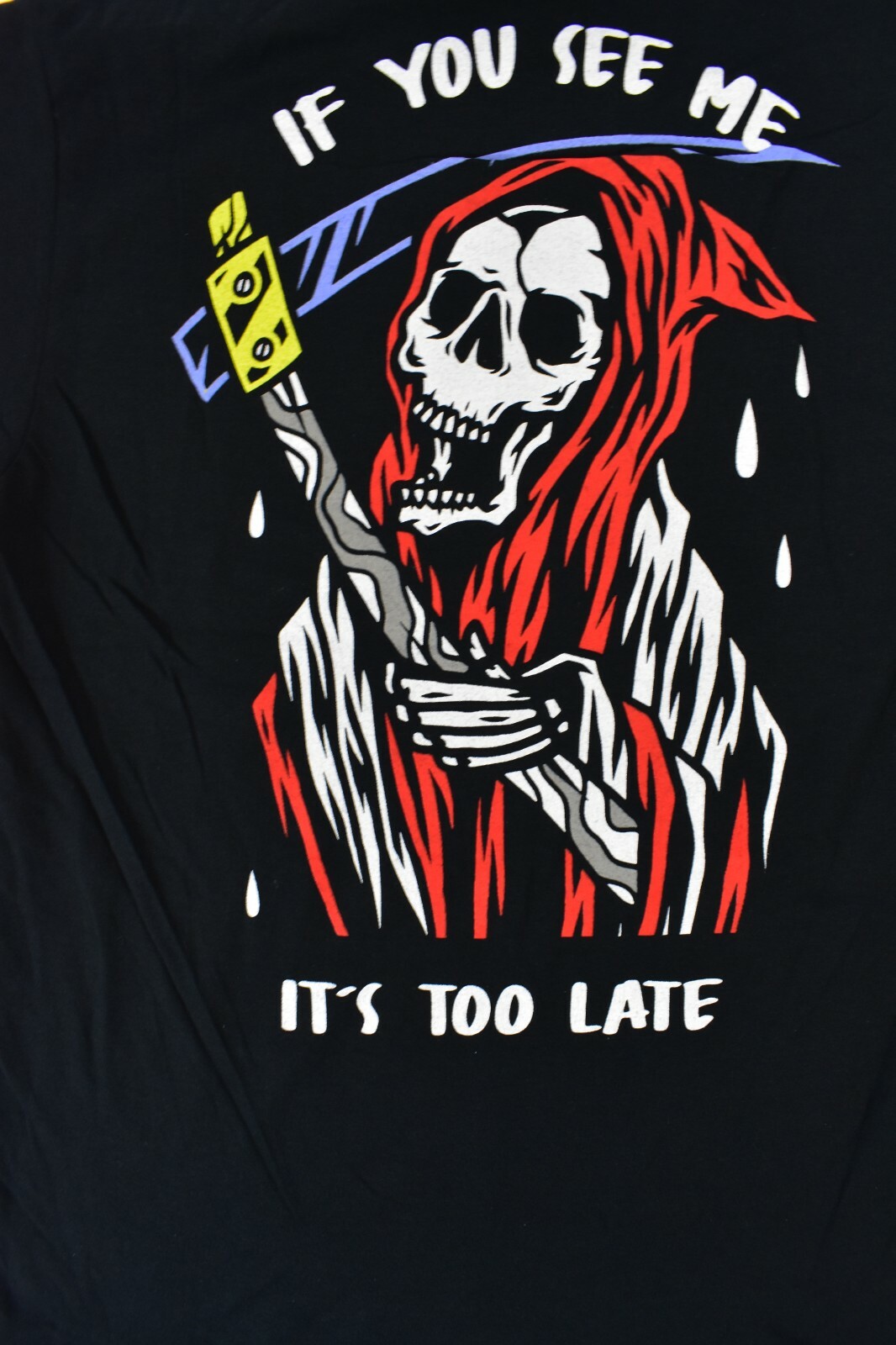 Cactus & Skull Mens Grim Reaper If You Can See Me It's Too Late Shirt New M,L,XL gallery
