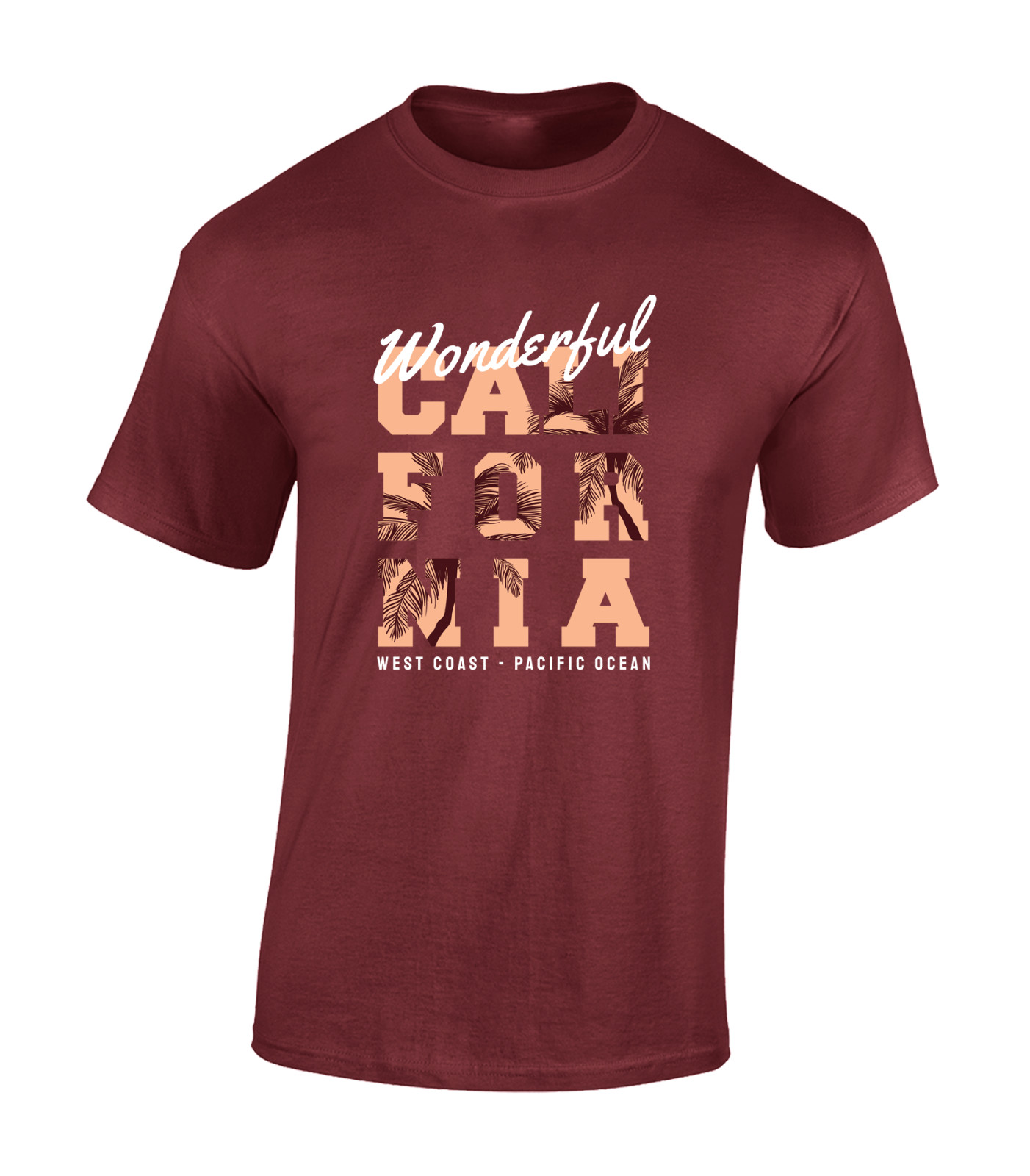 WONDERFUL CALIFORNIA MENS T SHIRT USA SUMMER HOLIDAY CLOTHING CASUAL TOP gallery