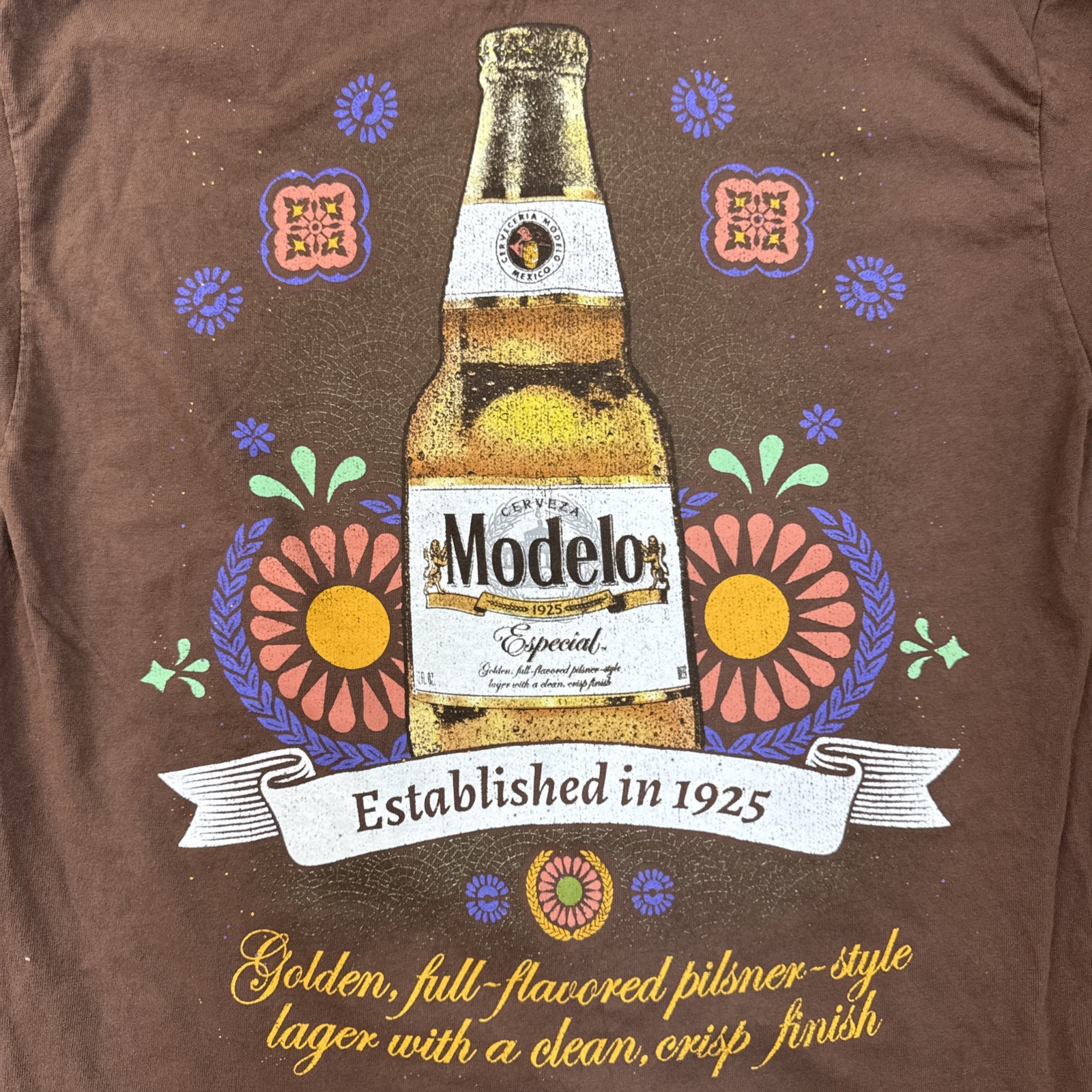 Medium White T-Shirt Modelo Graphic Beer Men's Short Sleeve gallery