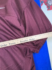 Nike Men’s Large Maroon Football Practice Jersey Mesh Short Sleeve