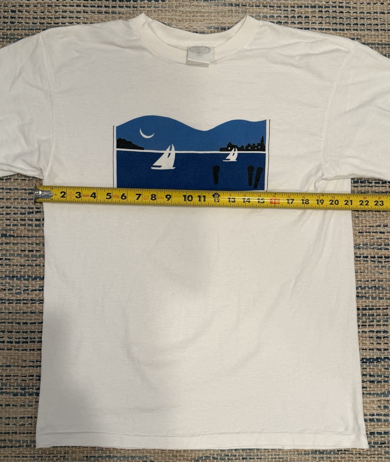 Vintage Newport Rhode Island Sailboat Tee USA Made Coastal Nautical Graphic gallery