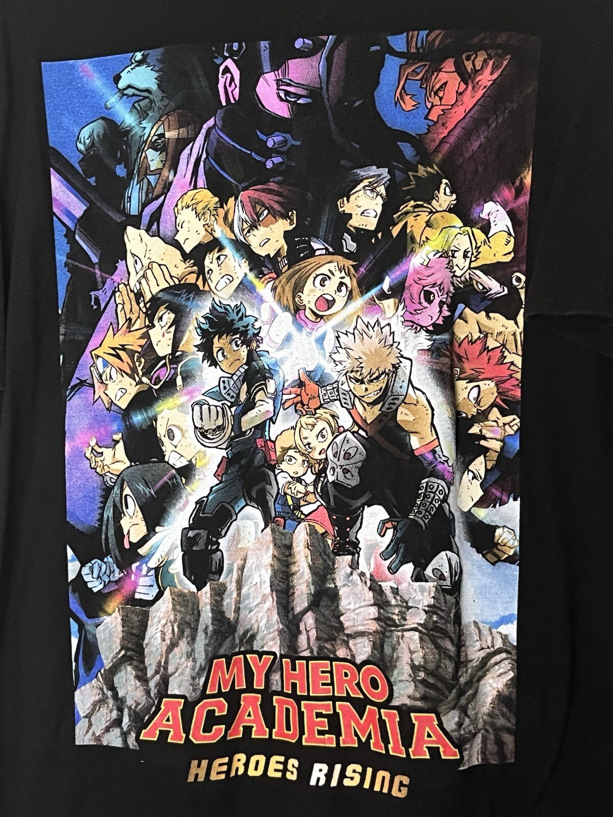My Hero Academia Shirt Mens XL Black Heroes Rising Anime Manga Short Sleeve gallery