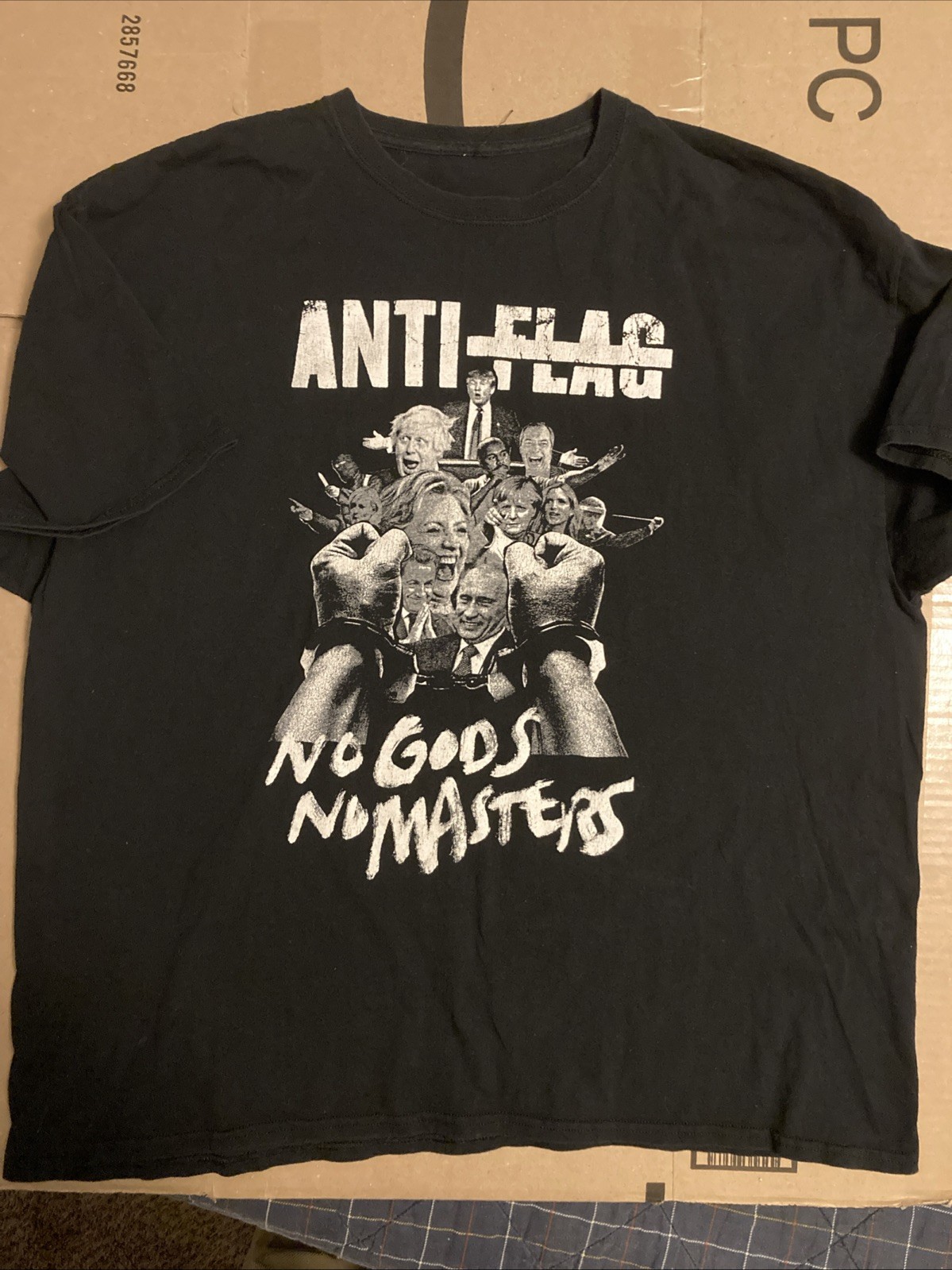 Anti Flag “No Gods No Masters” T-shirt Punk Rock Band No Tag see Measurements gallery