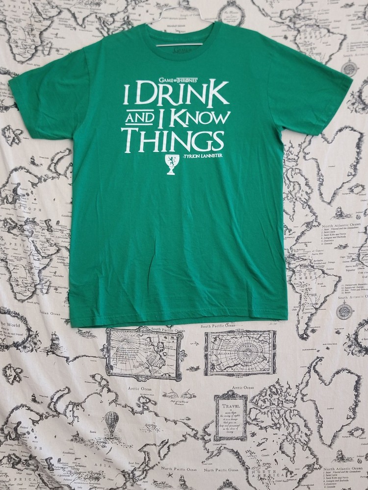 Game of Thrones “I Drink and I Know Things” Tyrion Lannister T-Shirt Men’s XL Gr