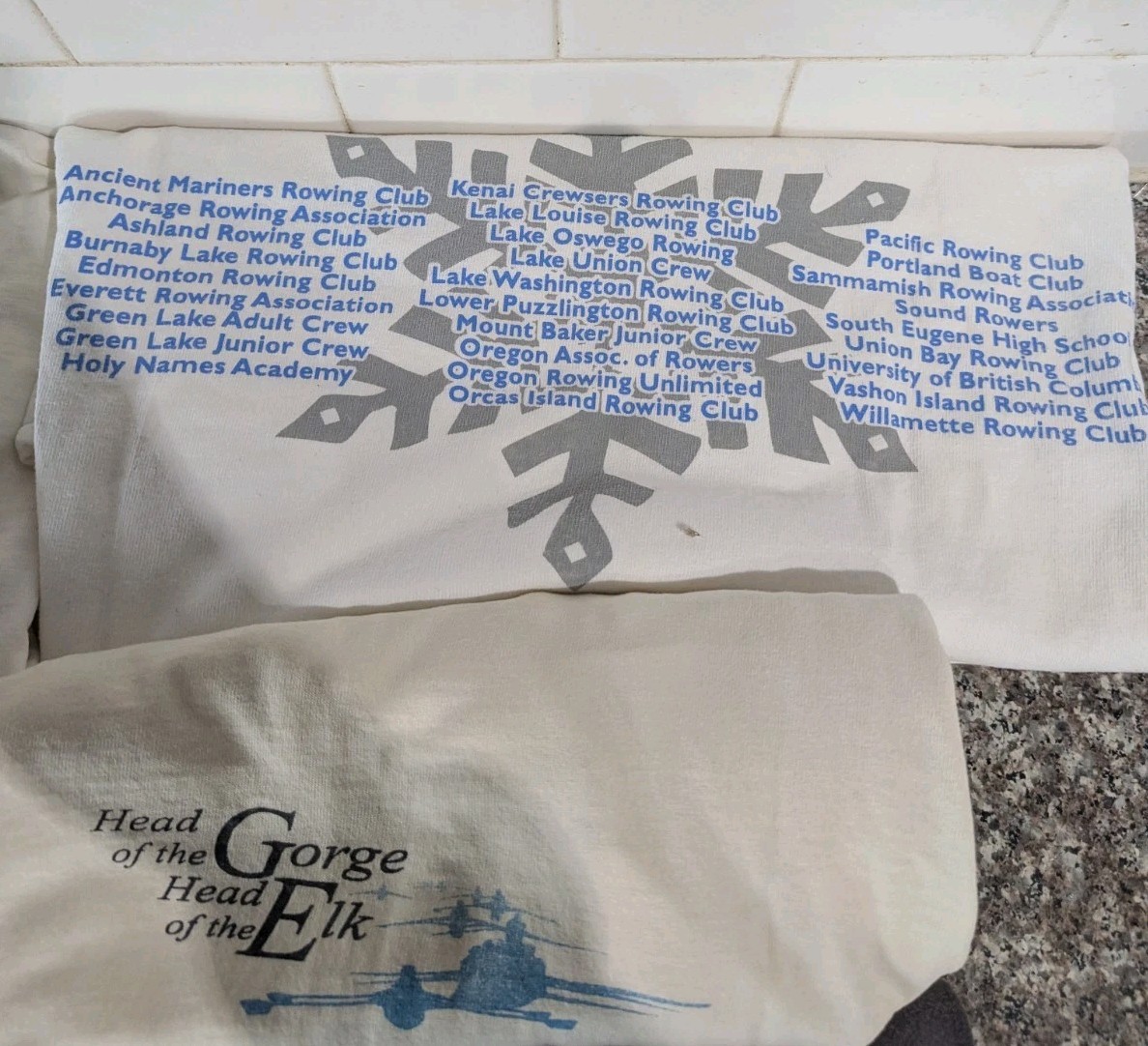 Vtg Seattle's Lake Union Crew Rowing Regatta 9pc Lot Vest, Unisuit, T Shirts gallery
