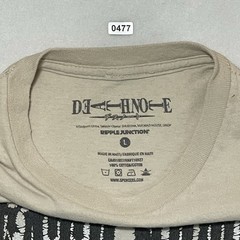 Death Note Misa Amane Anime Graphic T-Shirt Beige Large Manga Goth Japanese