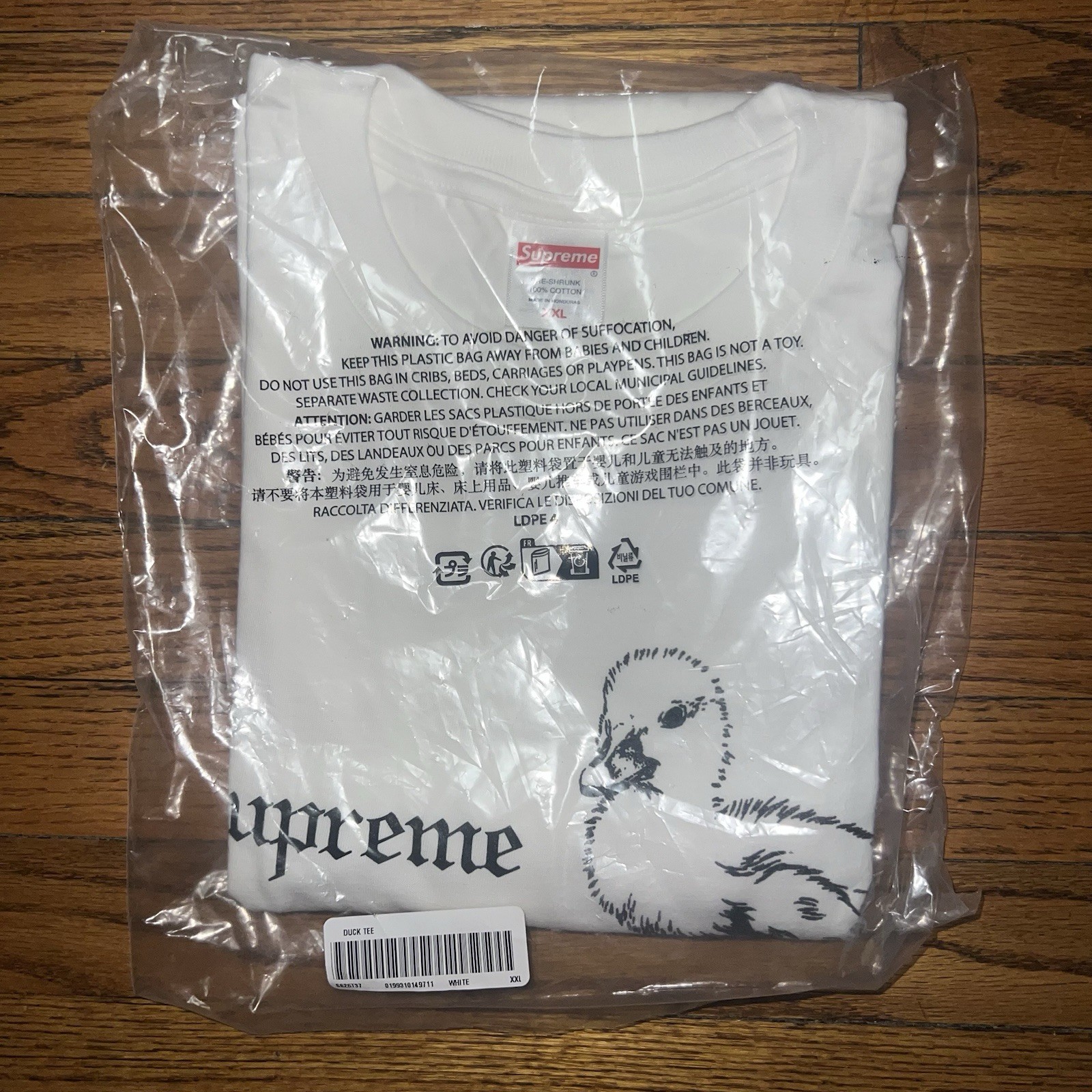 Supreme Duck Tee White Size: Extra Extra Large gallery