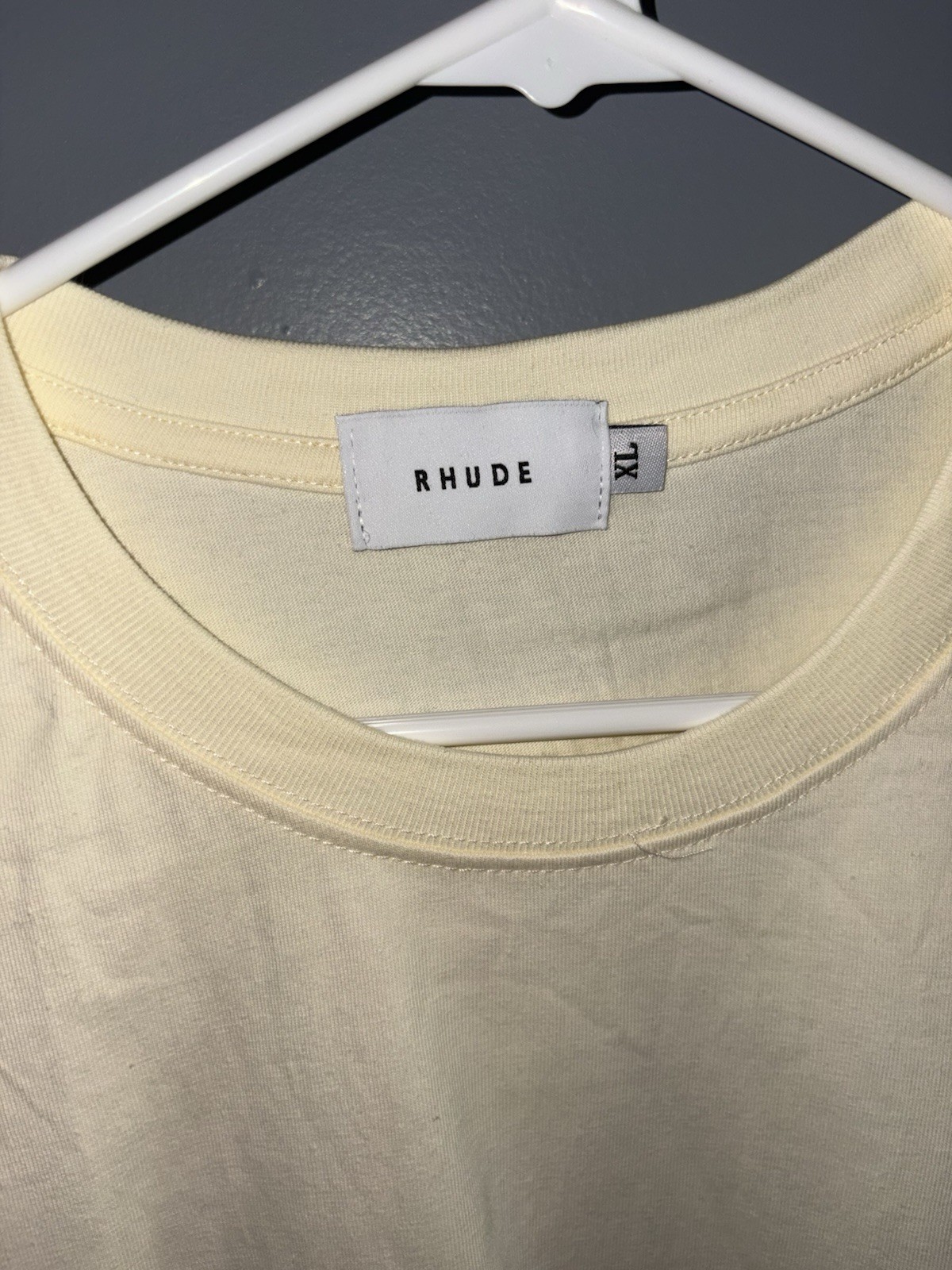 Rhude Men Short Sleeve Leopard Graphic T Shirt Size XL Yellow Used gallery