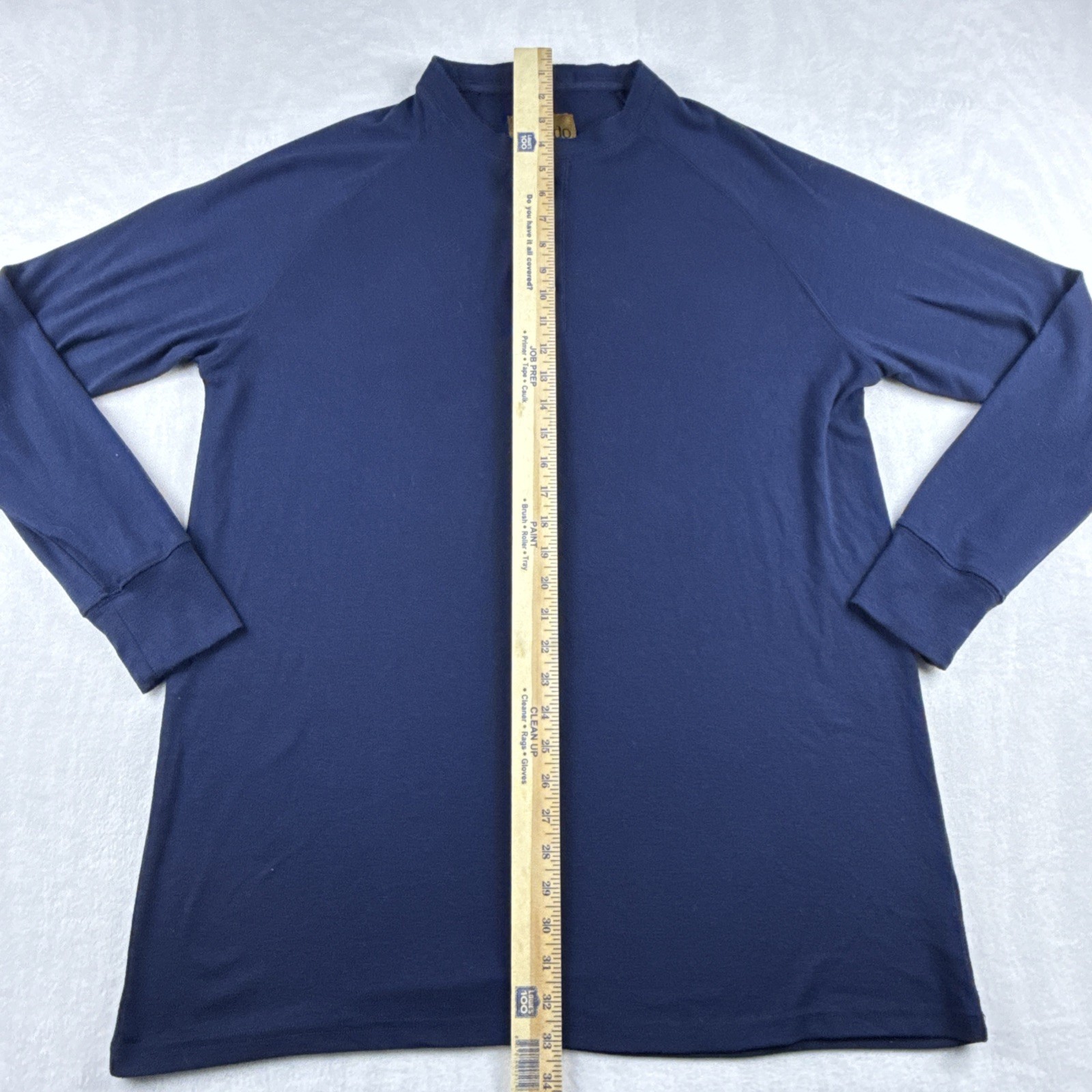 Venado Shirts Men XL Henley Long Sleeve Blue 3 Button Collar Poly Rayon Blend gallery