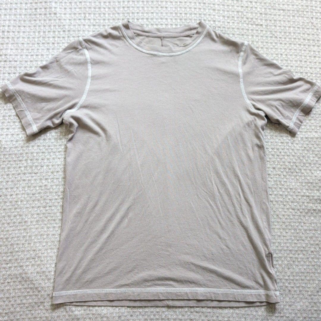Rag & Bone Shirt Mens Small Beige Contrast Stitch Crewneck T-Shirt Basic Cotton gallery