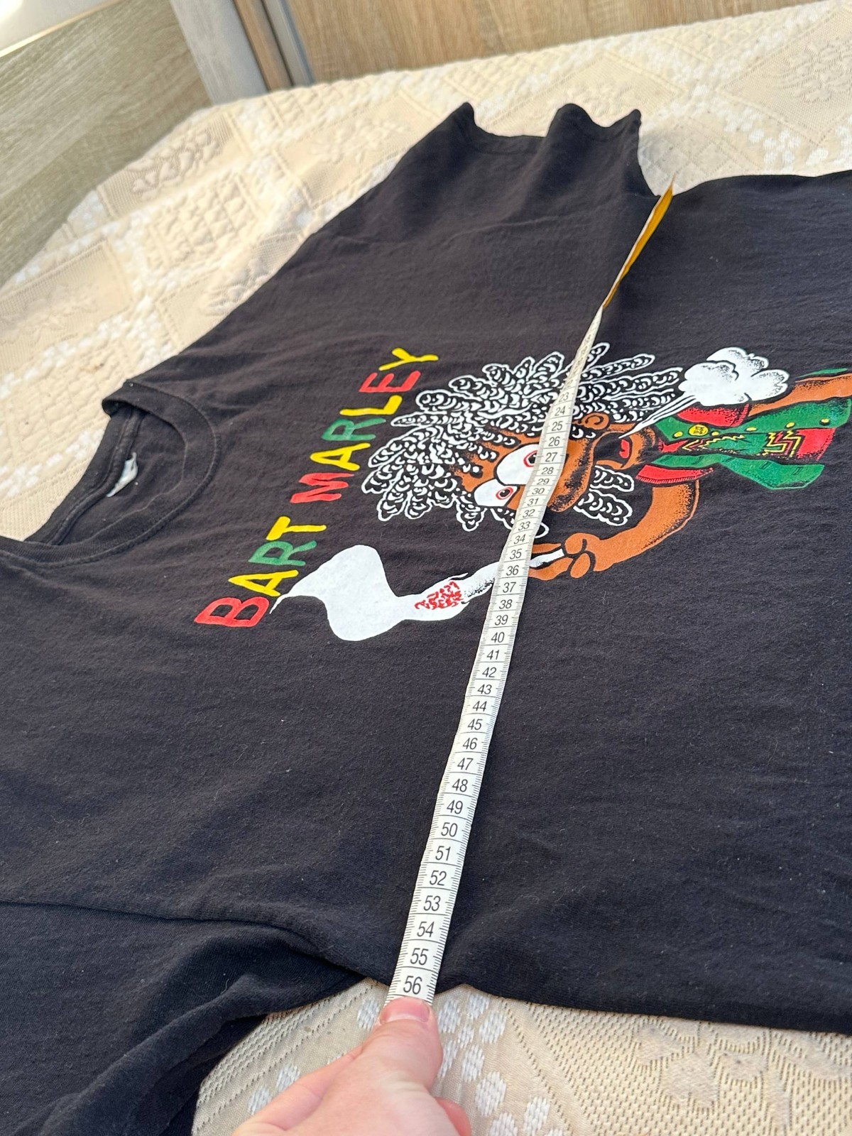 90s Bart Marley Vintage Simpsons T Shirt Homer Band USA Mens Size XL Black gallery