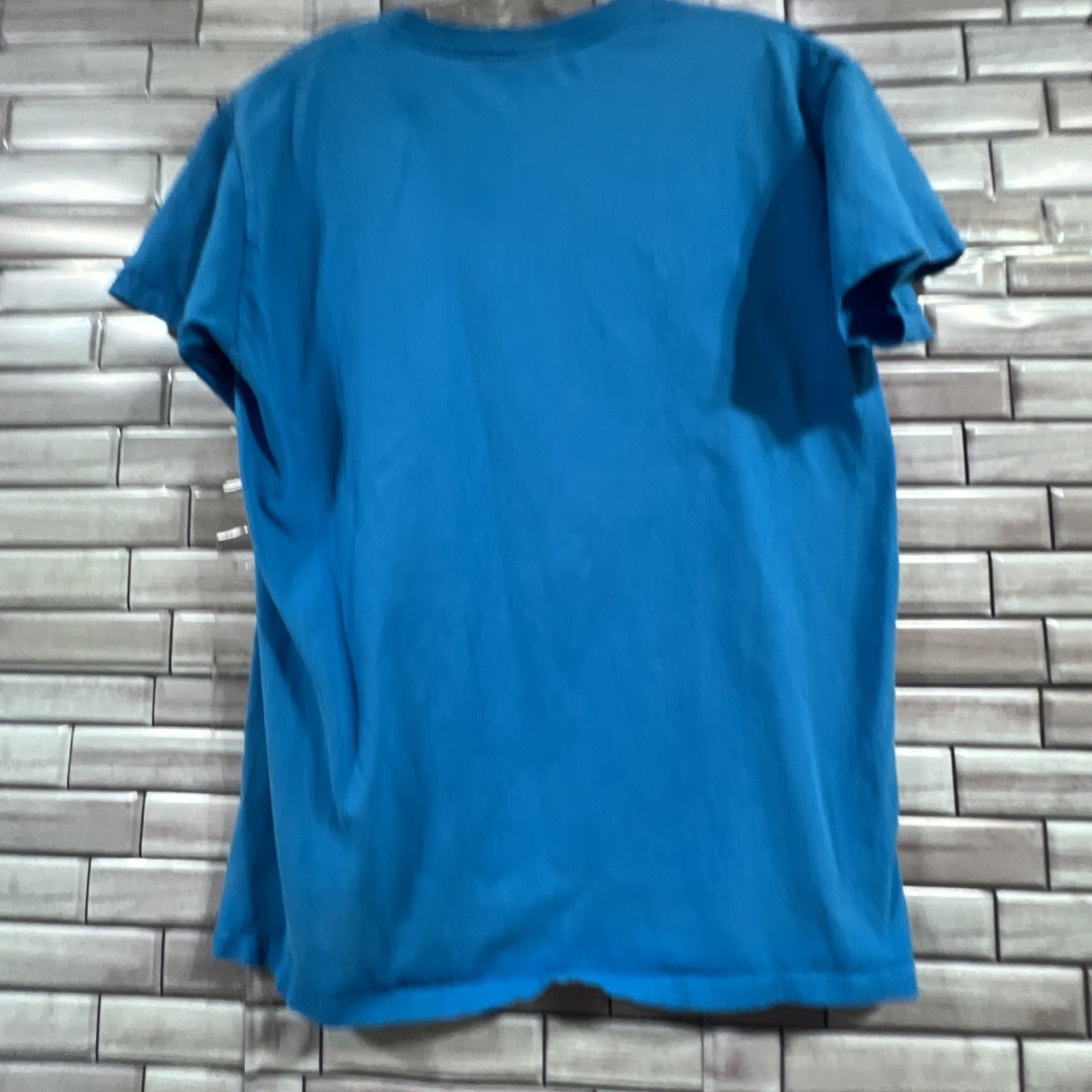 Ouray mens M shirt teal blue Sasquatch Fly Fishing Trout Fisherman Funny gallery