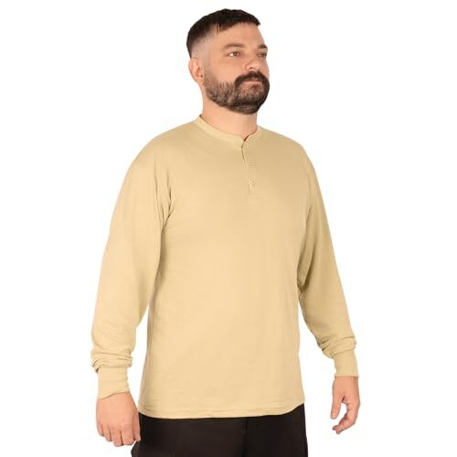 Rothco Desert Sand Long Sleeve Henley T-Shirt 21035 - S gallery
