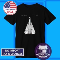 F-14 Tomcat Military Air Force Men’s Black Size S-5XL