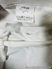 SILAS White T-Shirt M Size featuring Embroidered Katakana