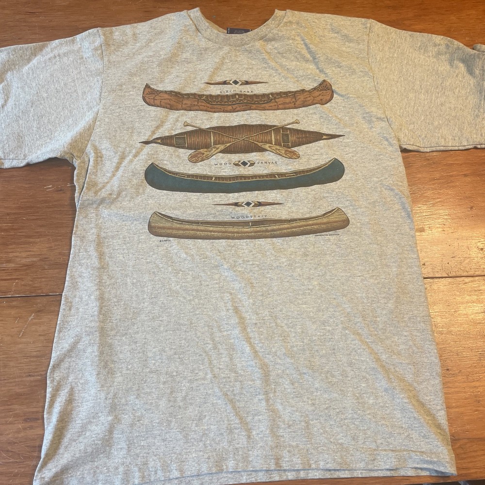 Vintage Harbordside Graphics Sportswear Canoe T-shirt Outdoors Size M 90s