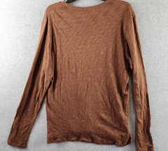 ATM Anthony Thomas Melillo Henley Top Men’s M Pecan Brown Long Sleeve Pullover