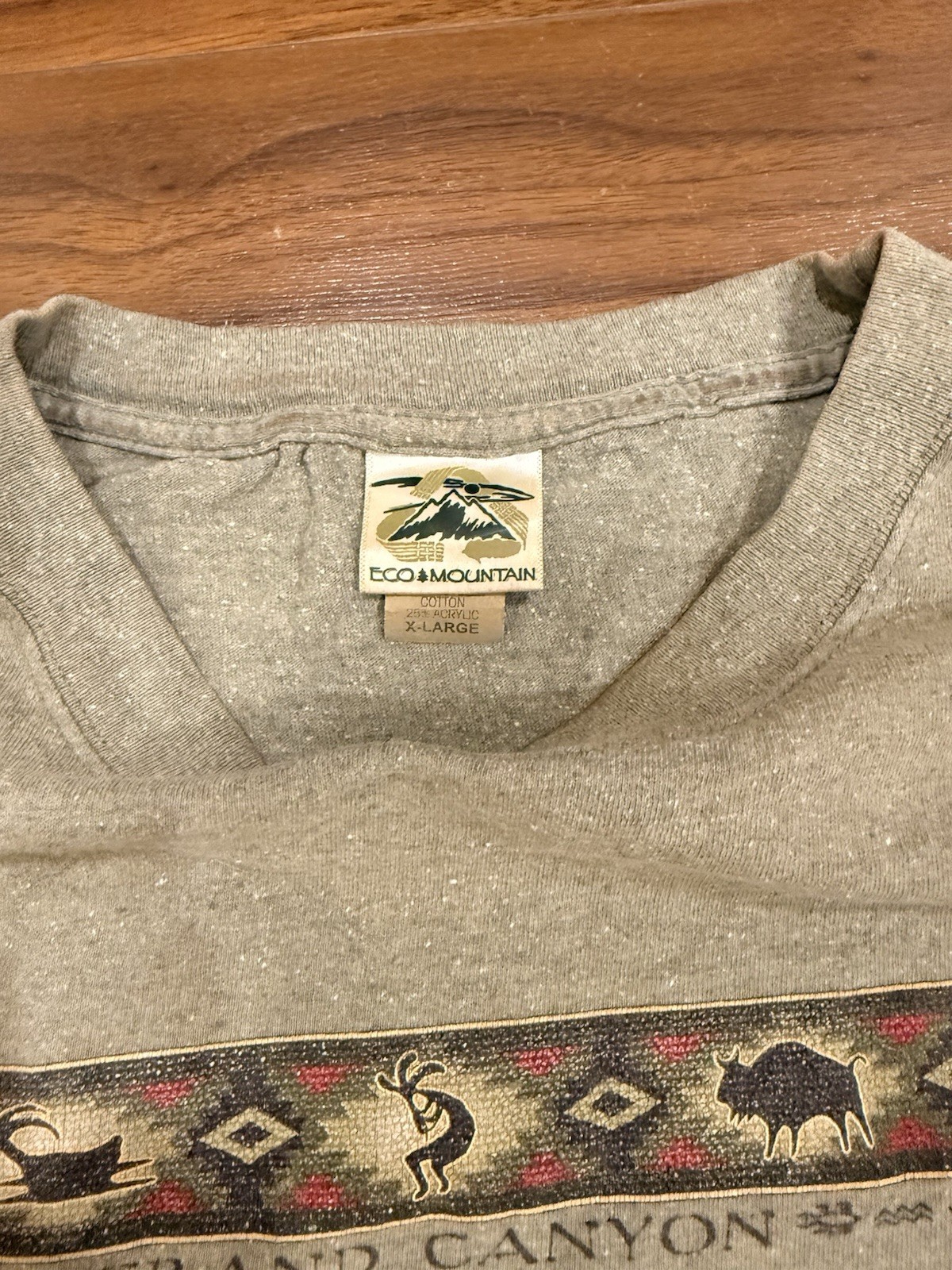 Eco Mountain T-Shirt Mens Size X-Large Grand Canyon Sage Grey Graphic Casual gallery