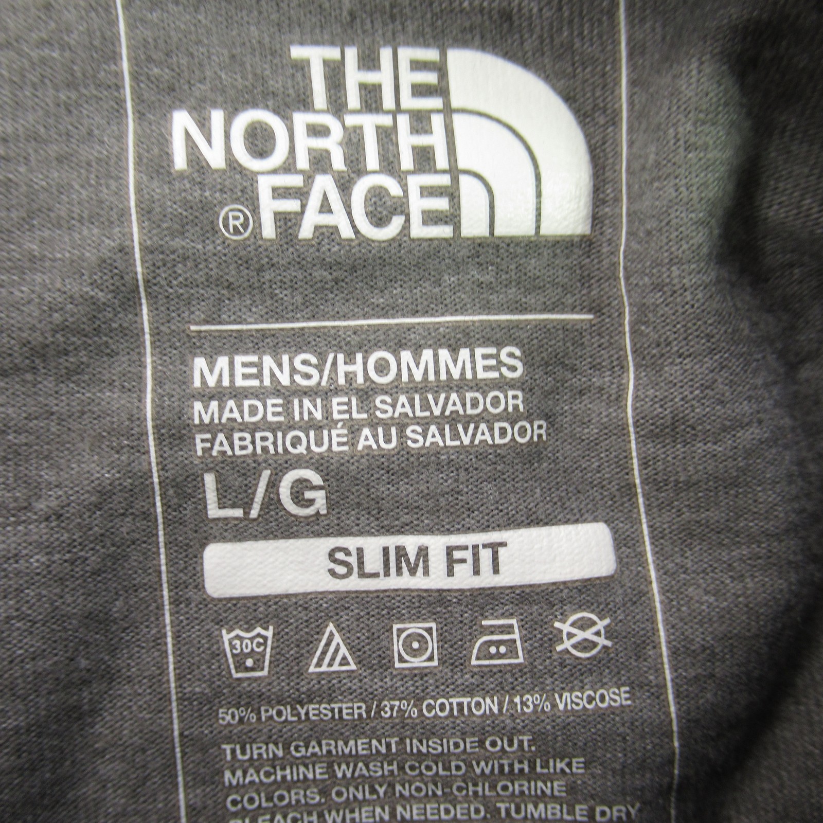 The North Face Men's Gray Graphic Logo Slim Fit Short Sleeve Pocket T-Shirt Size gallery