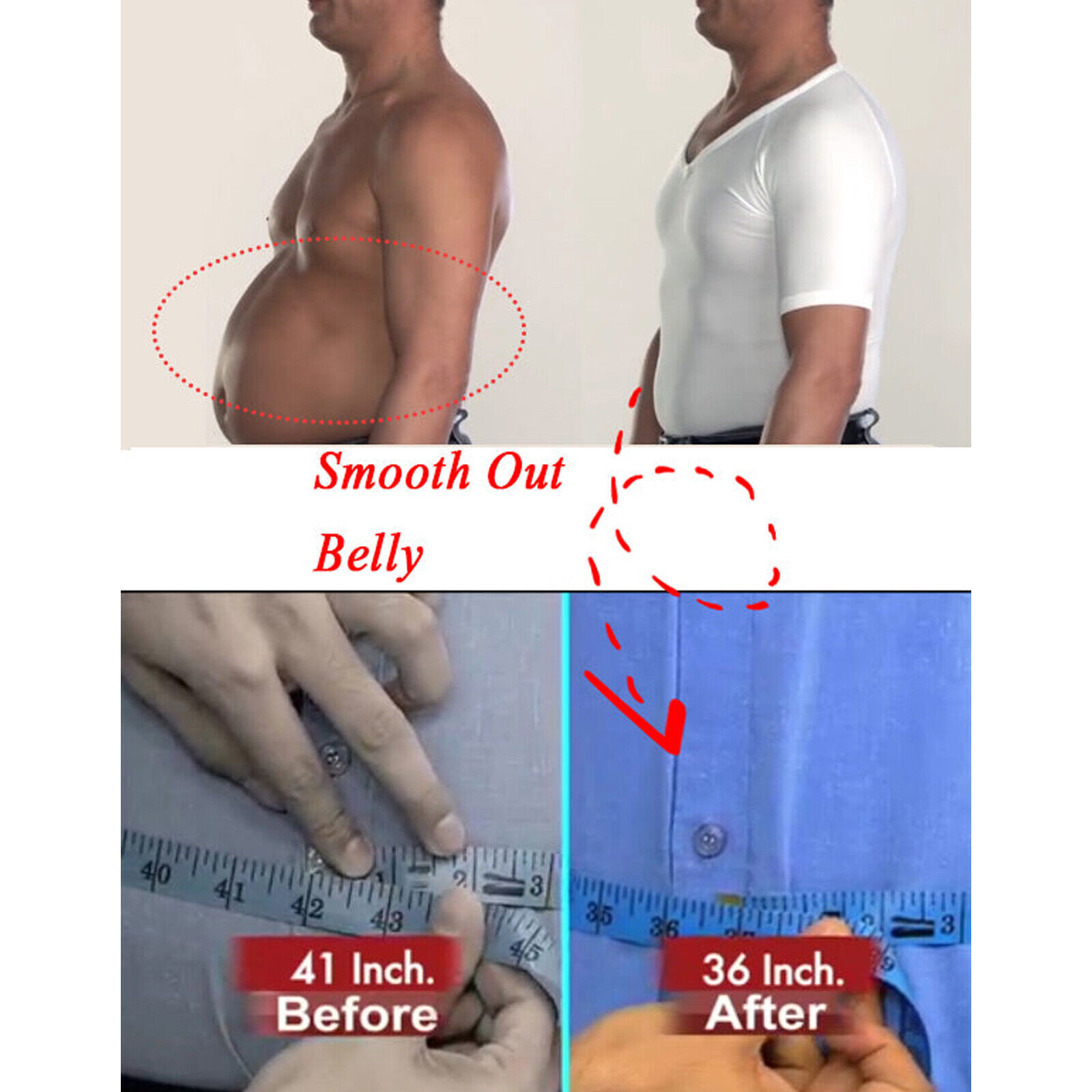Men Slimming Body Shaper Belly Chest Moob Tummy Compression Vest Shirt Tank Top gallery