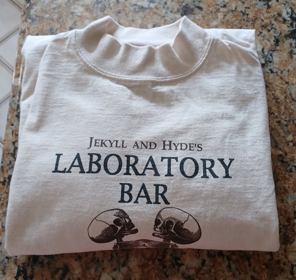 HTF Vintage 90's Unisex Jekyll And Hyde's NYC Laboratory Bar Cotton LS Shirt EUC gallery