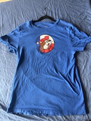 Buc-ee’s Men’s M Blue Crew Neck Short Sleeve Double-Sided Texas Graphic Tee