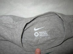 Nike Miami Basketball signed TShirt Men Size M Gray Fantastic 2 side graphic New