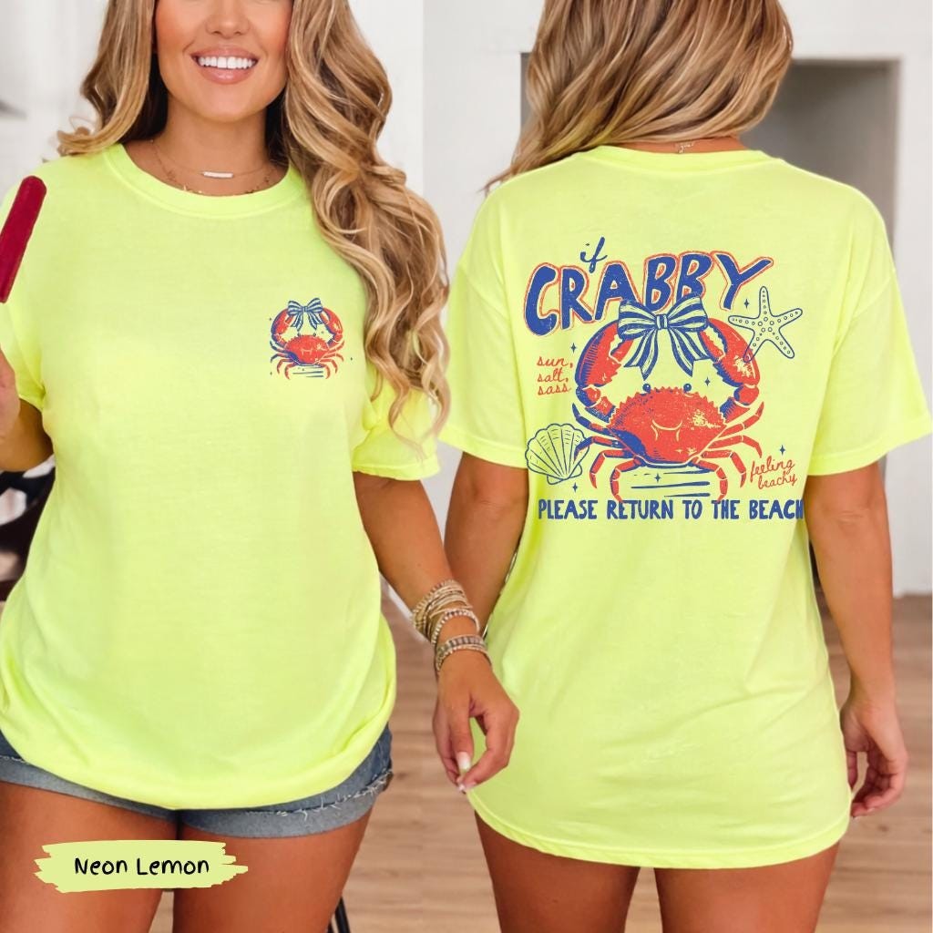 If Crabby Return To Beach Summer Comfort Colors Shirt Summer Vacation Tee gallery