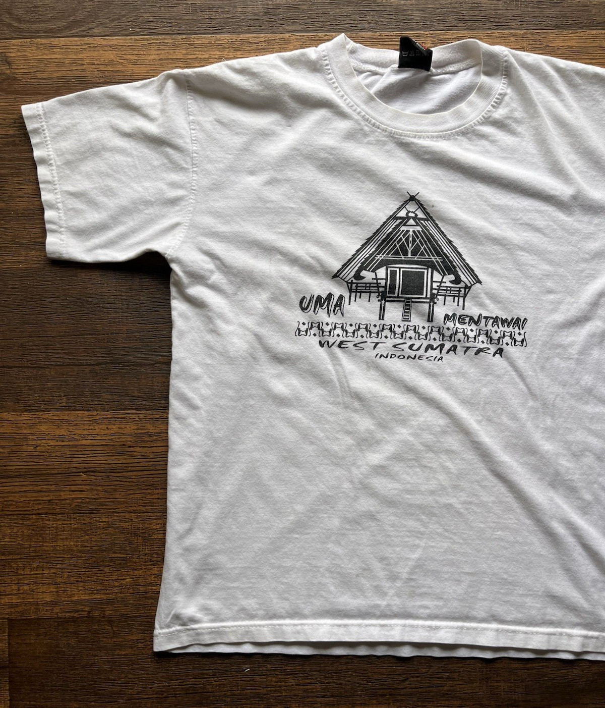 Men's Sumatra T-Shirt White Indonesia Logo L Surf Beach Holiday Import Trip Gnar gallery