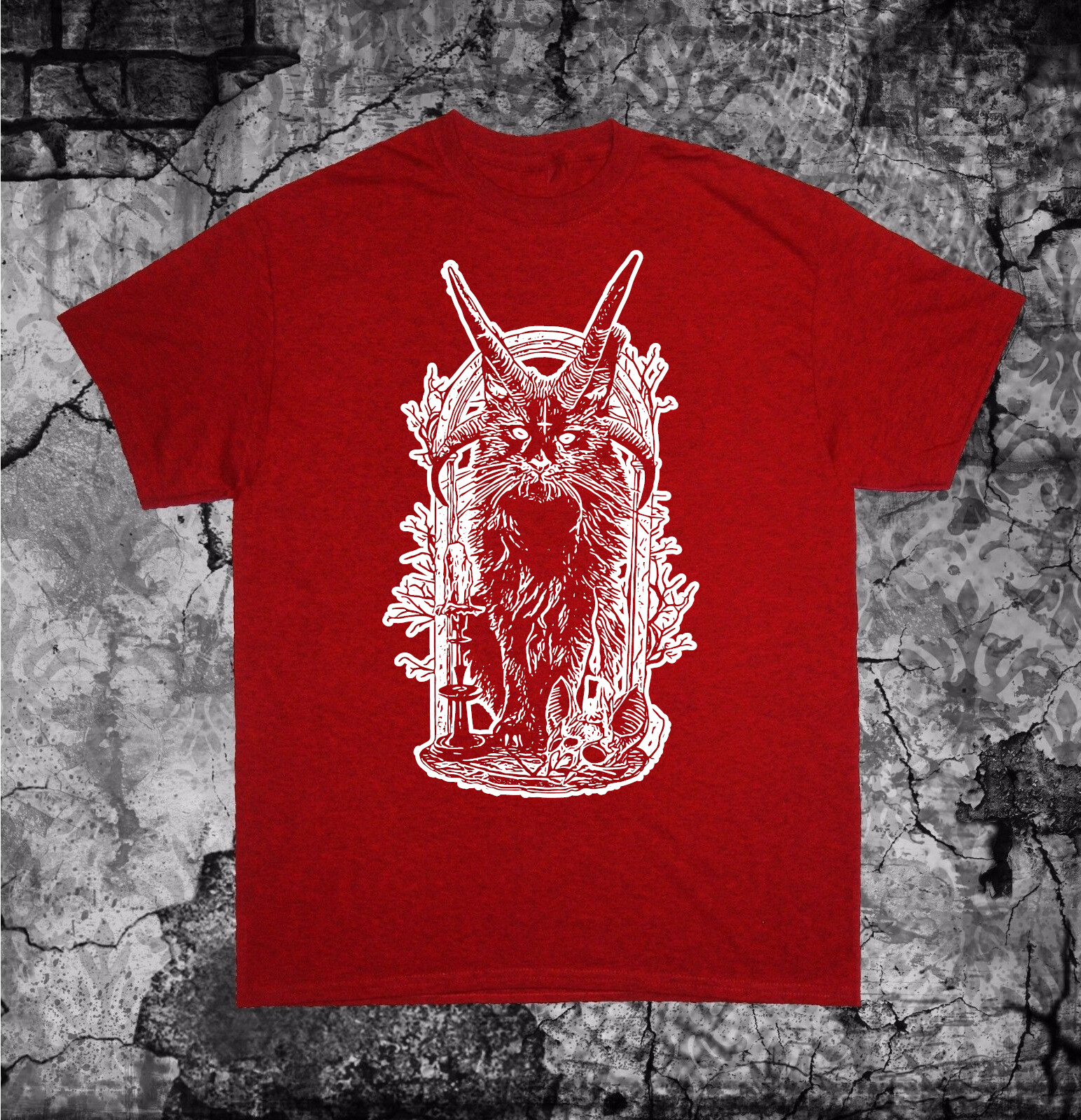 Occult Shirt - Cat Punk grunge gothic pentagram Halloween boho nature baphomet gallery