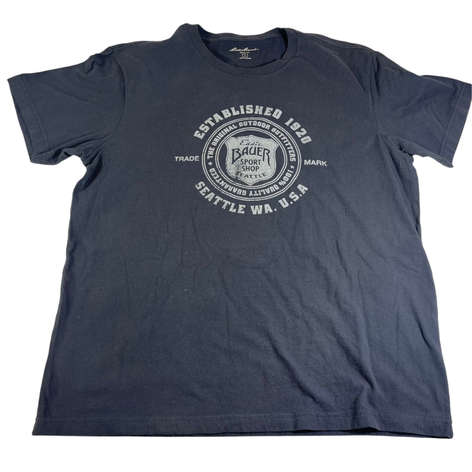 Eddie Bauer Mens Graphic T Shirt Outdoor Casual Blue Size L Classic gallery