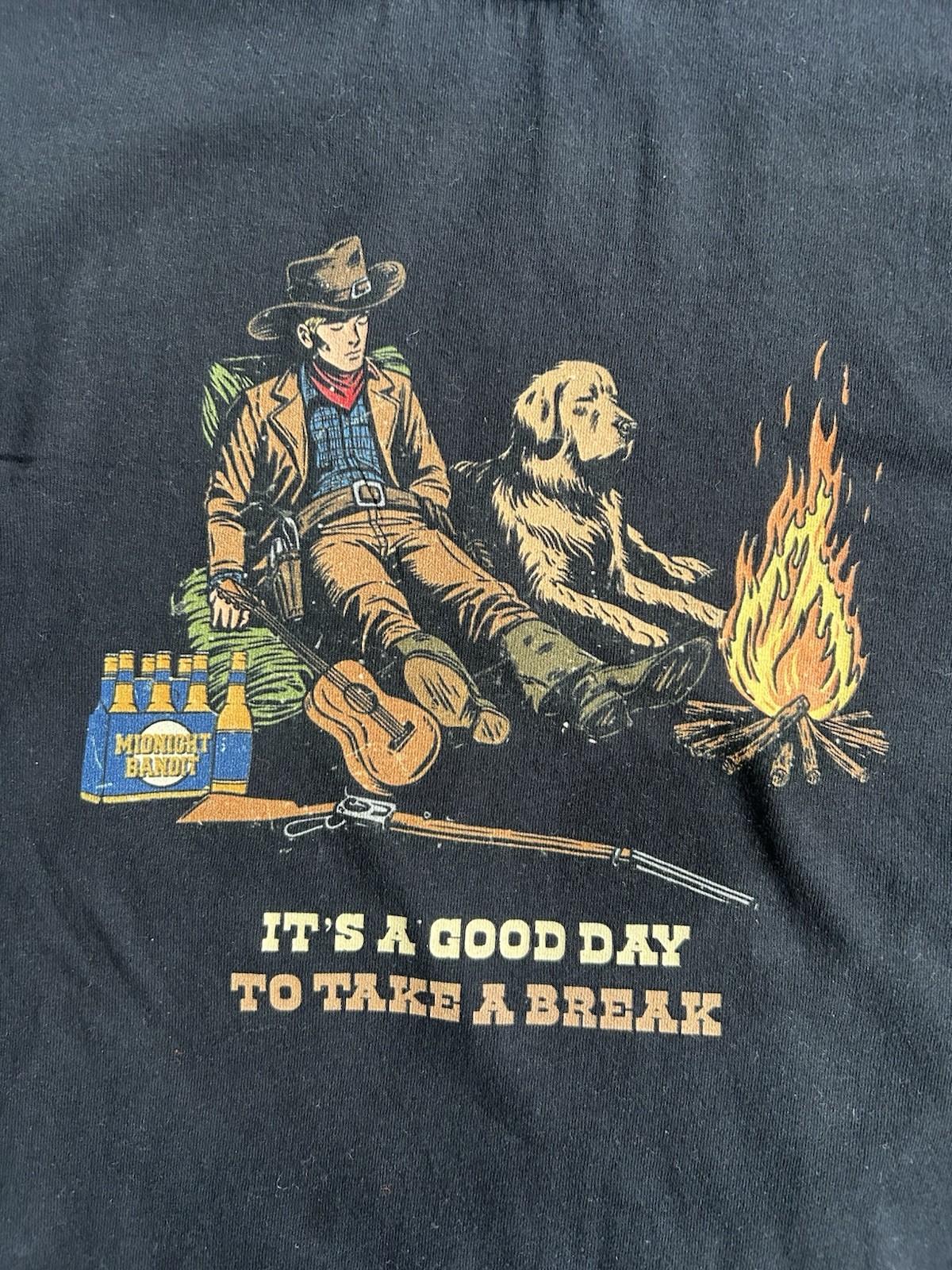 Midnight Bandit “It’s A Good To Take A Break” T-Shirt. Size Large gallery