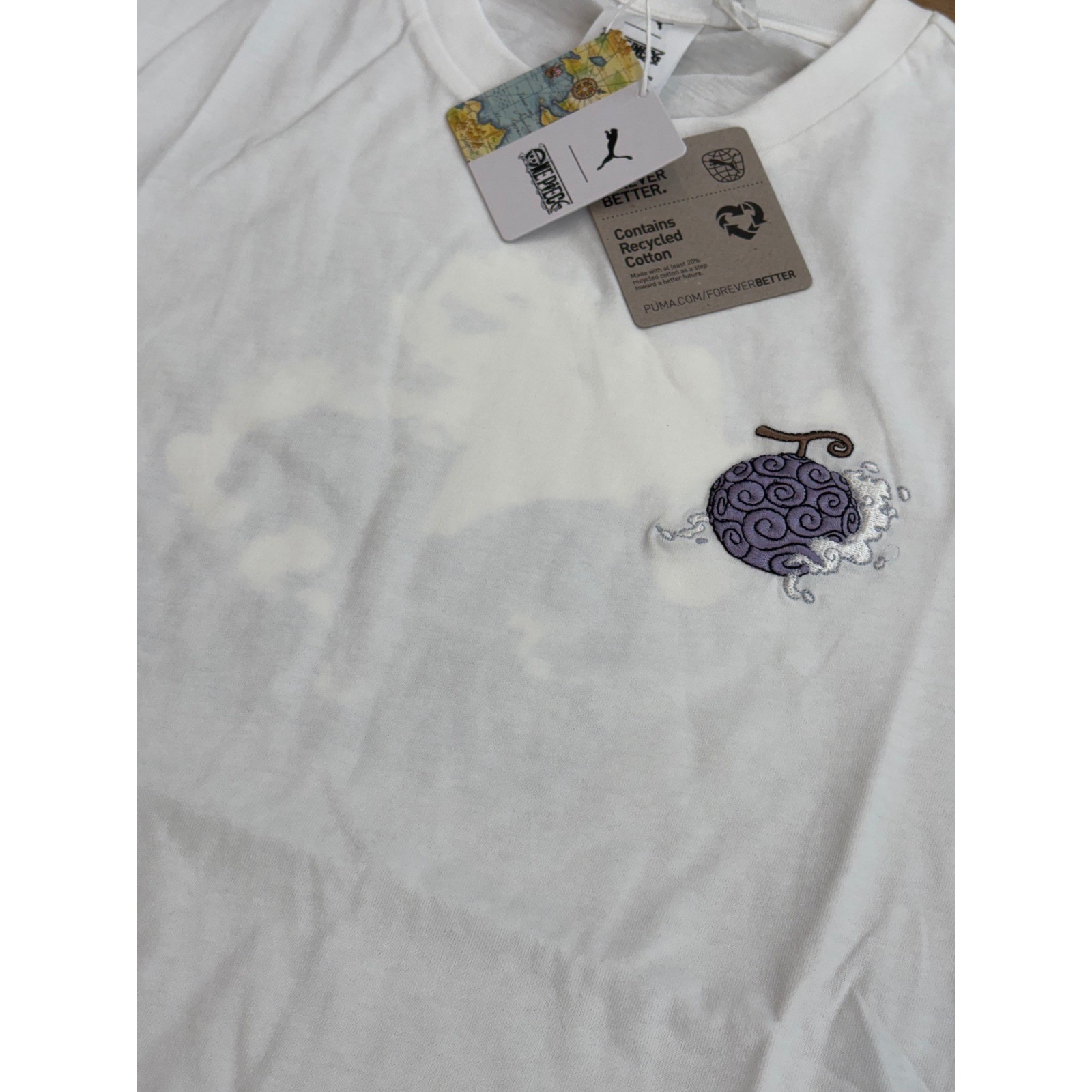 NWT Men's Puma x One Piece Luffy Graphic T-Shirt - Small - White gallery