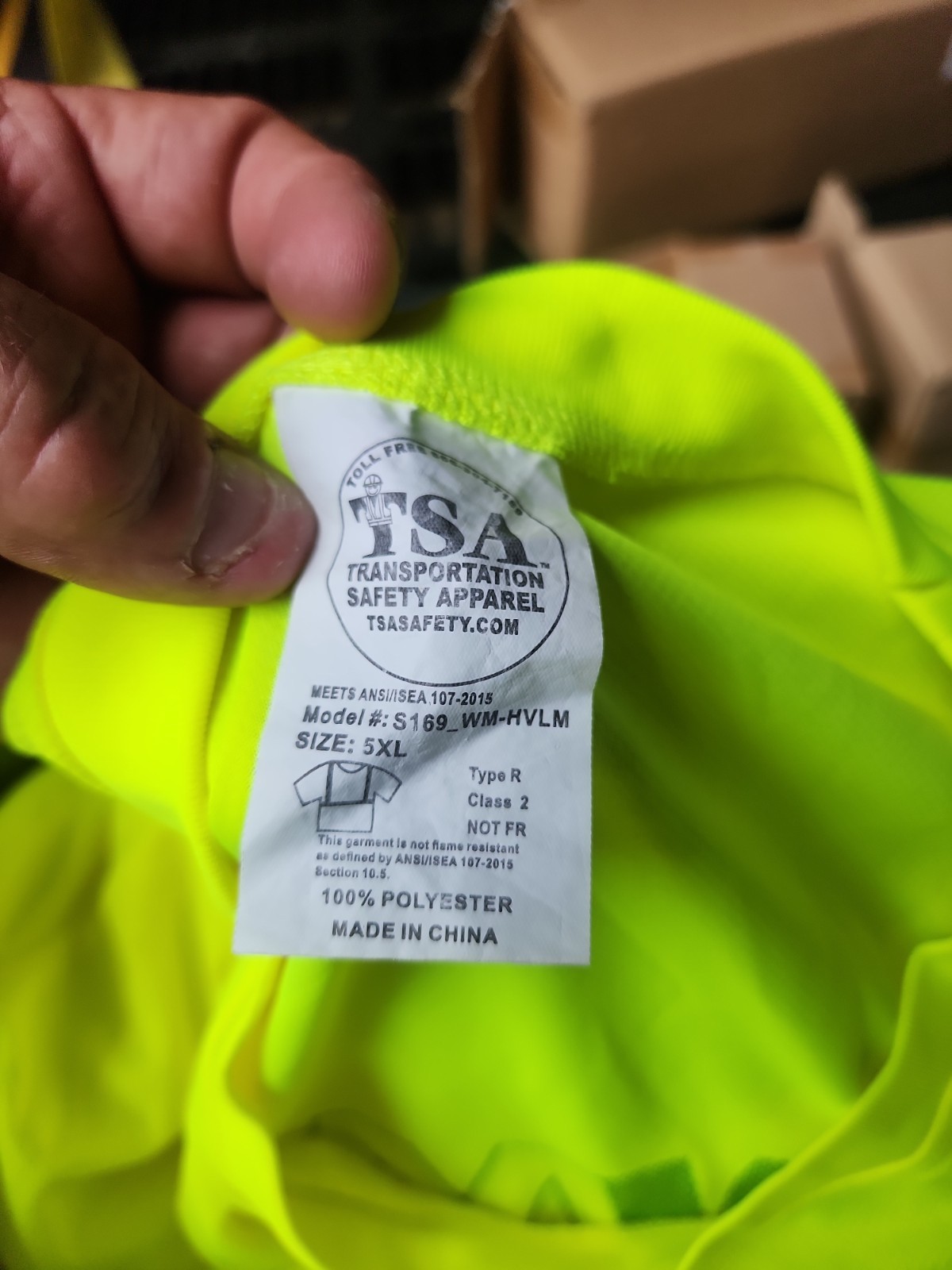 2 TSA High Visibility Yellow Short Sleeve Waste Management Shirt 5 XL gallery