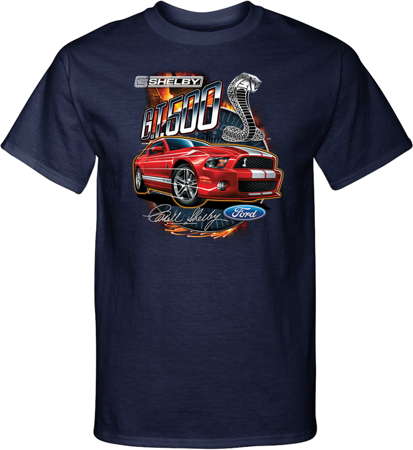 Ford Mustang T-shirt Red Shelby GT500 Tall Tee